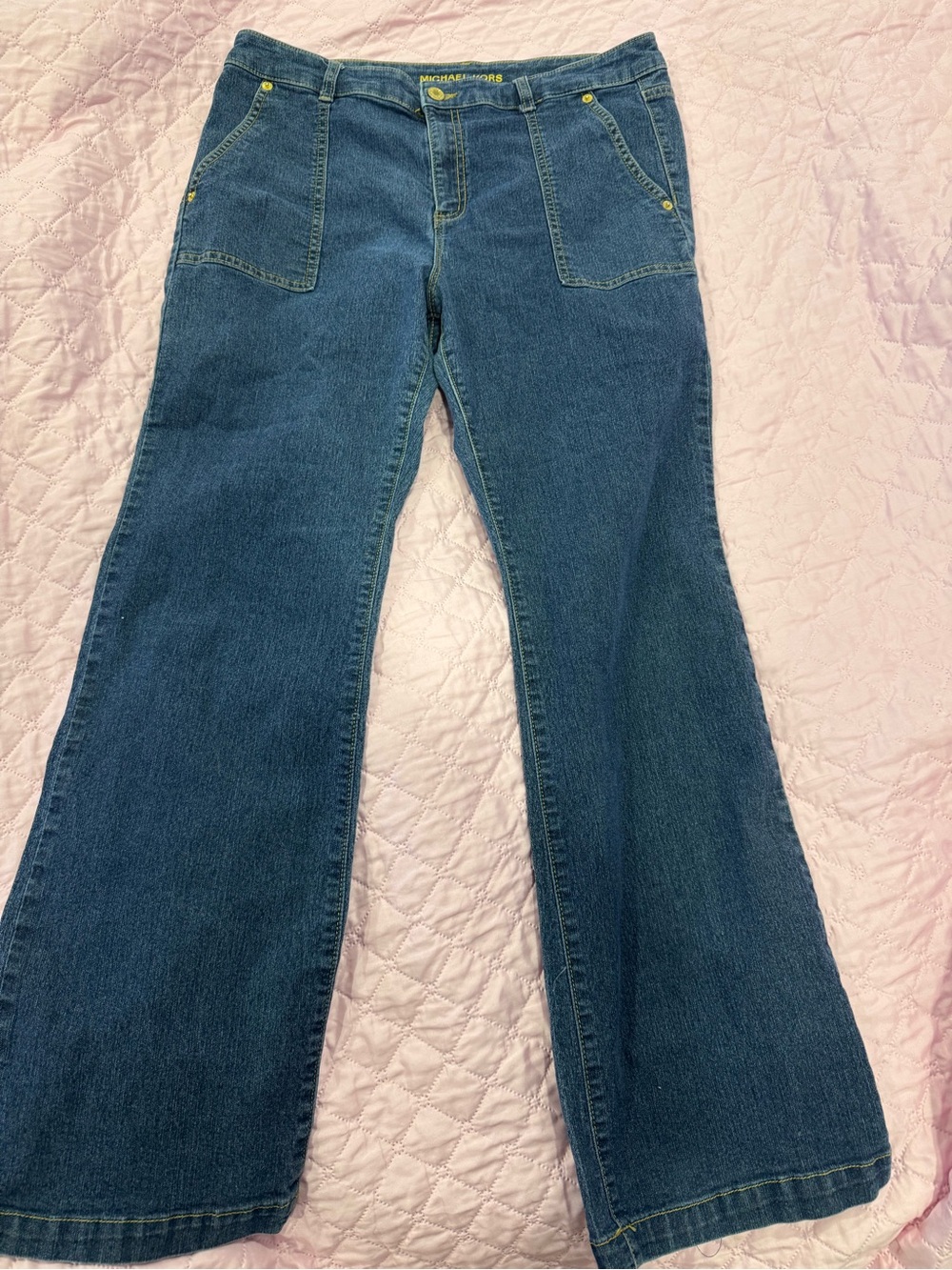 Michael Kors Dark Blue Flared Denim Jeans